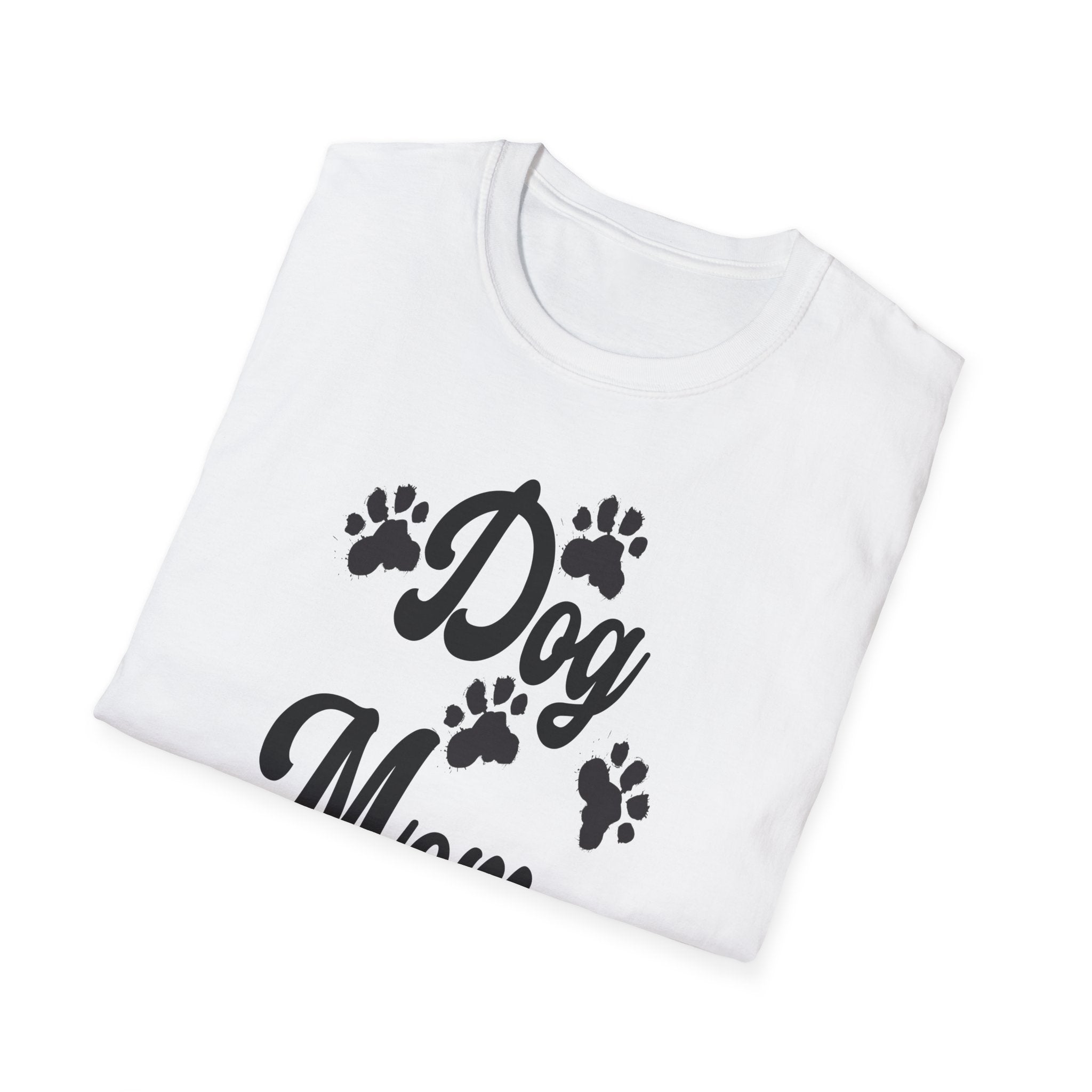 Dog Mom Paw Shirt For MOM Pet Owner - Dog Lover Paw Shirt - Dog Mom Paw Lover Shirt - Unisex Softstyle T-Shirt