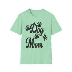 Dog Mom Paw Shirt For MOM Pet Owner - Dog Lover Paw Shirt - Dog Mom Paw Lover Shirt - Unisex Softstyle T-Shirt