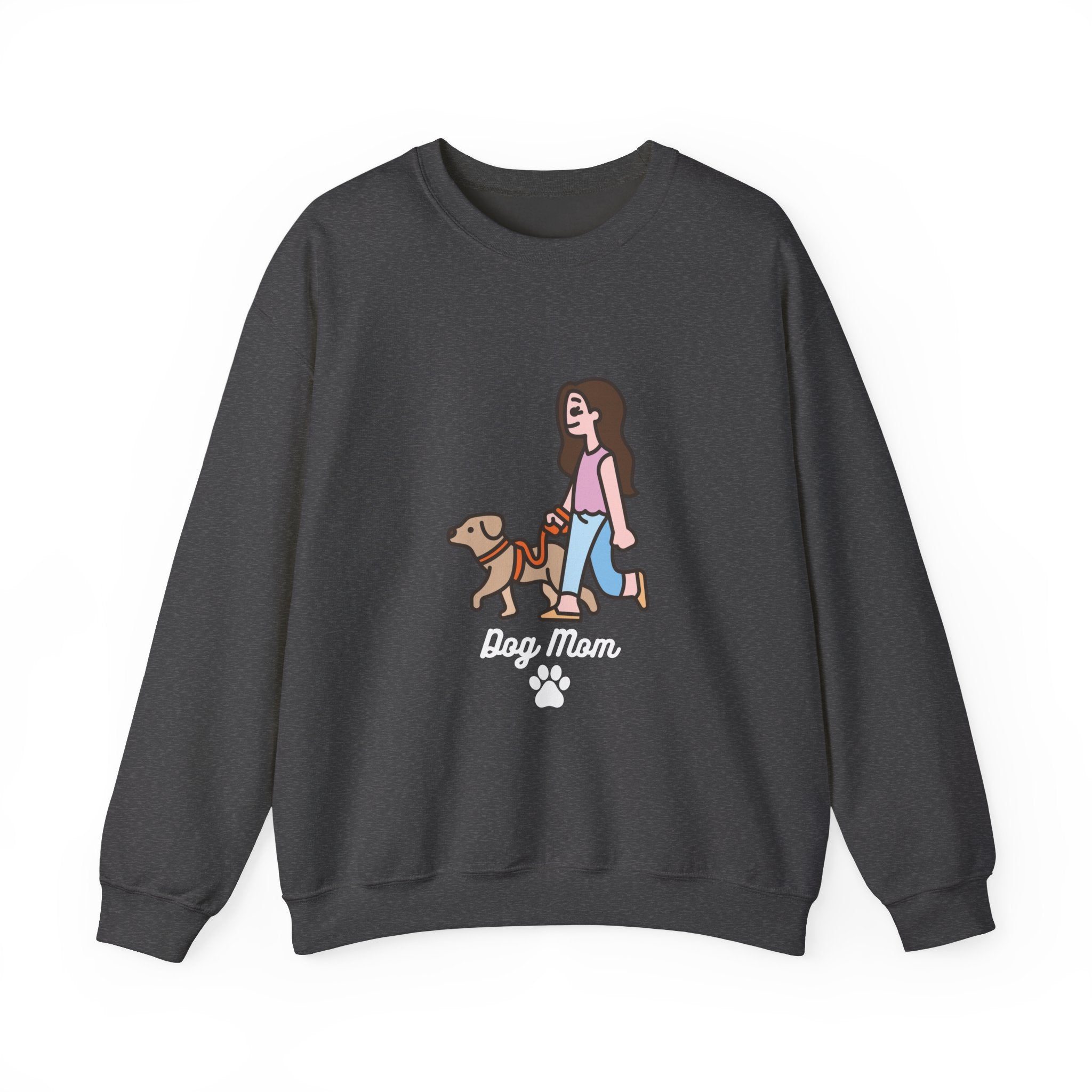 Dog Mom Vintage Cute and Funny Dog Paw for Dog Lovers, Women’s Apparel | Animal Moms - Dog Owners Sweatshirt - Dog Lovers Sweatshirt - Unisex Heavy Blend™ Crewneck Sweatshirt