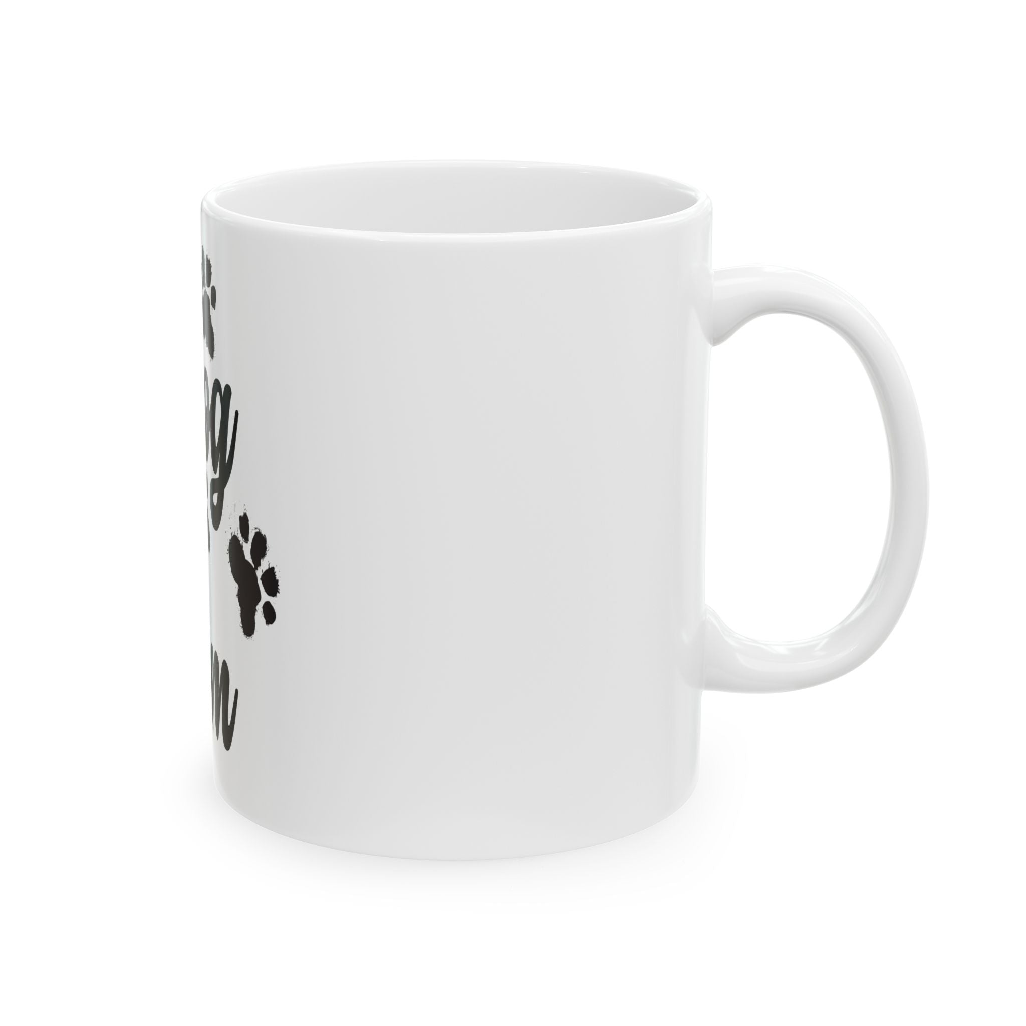 Dog Mom Paw Print For Dog Lovers - Paw Print Lovers - Pet Lovers Mug Ceramic Mug, (11oz, 15oz)