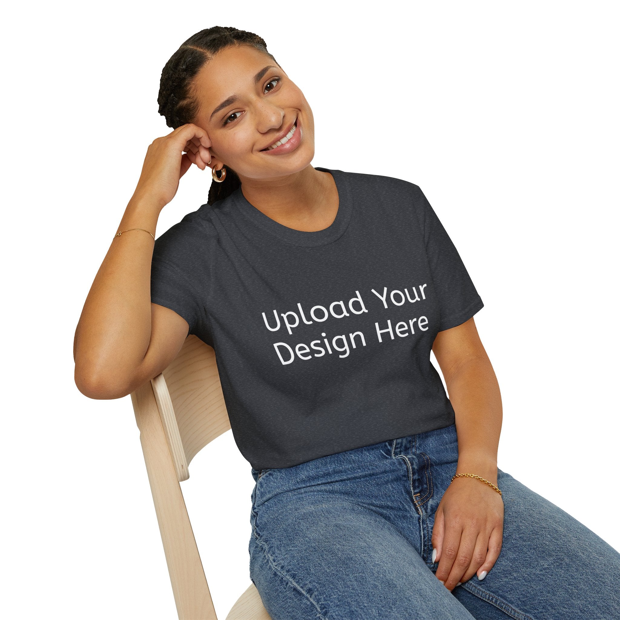 New Customizeable T-Shirt - Upload Your Design In The Box Or Write Anything in Description To Print On This T-Shirt