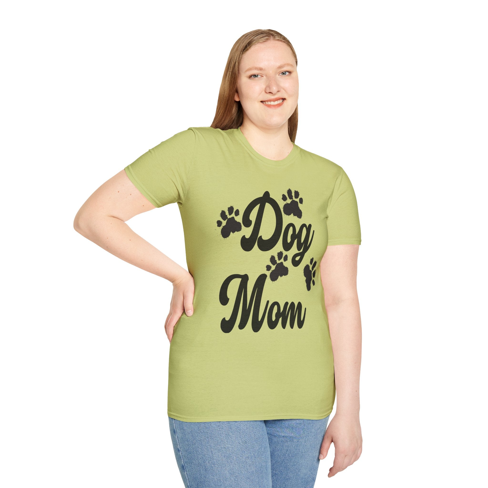 Dog Mom Paw Shirt For MOM Pet Owner - Dog Lover Paw Shirt - Dog Mom Paw Lover Shirt - Unisex Softstyle T-Shirt