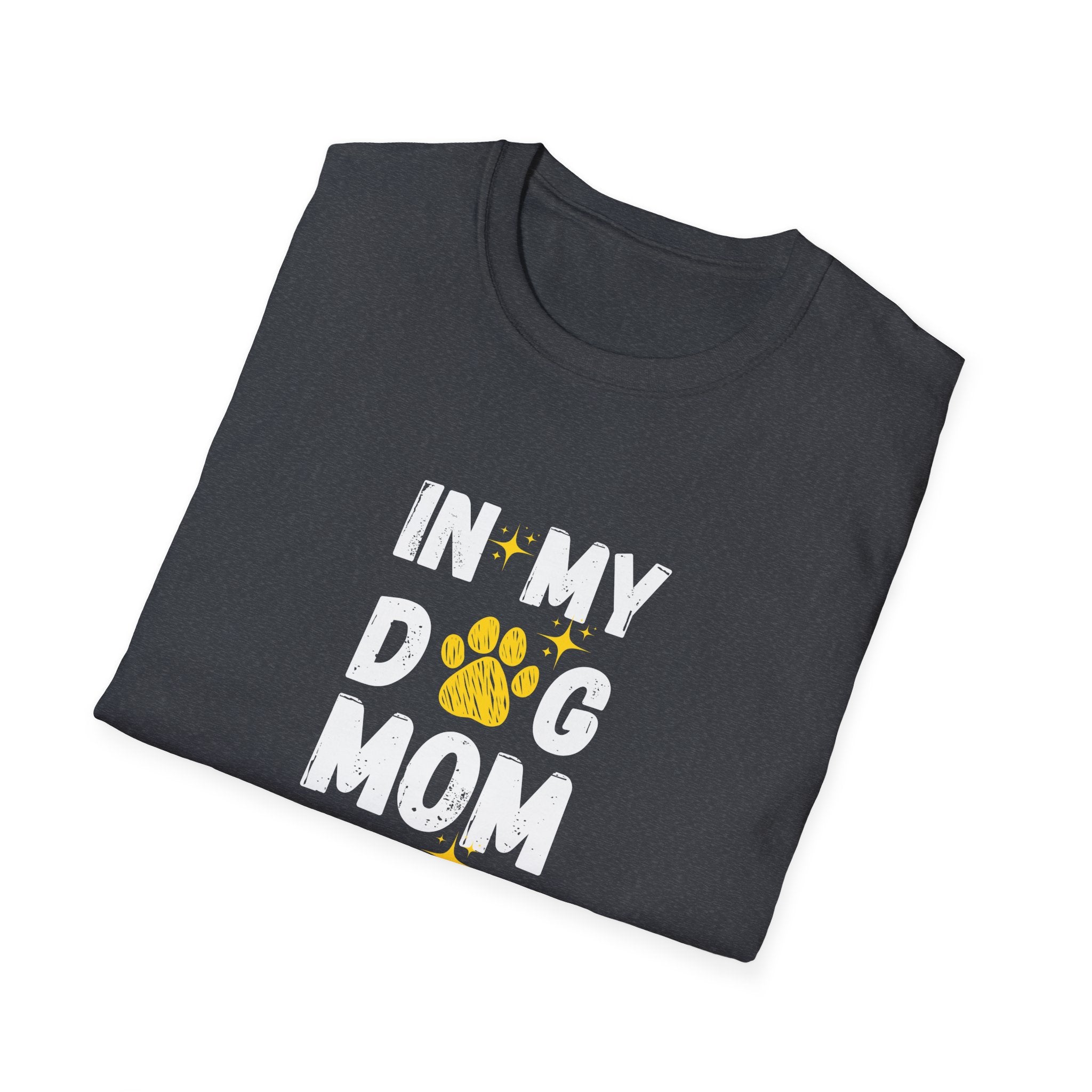 In My Dog Mama Era Cool Paw Art - Funny Pet Lover Tee for Dog Moms | Pet Lovers Cute Pet Tees with Dog and Woman | Animal Moms - Dog Lover Paw Shirt - Dog Mom Paw Lover Shirt - Unisex Softstyle T-Shirt