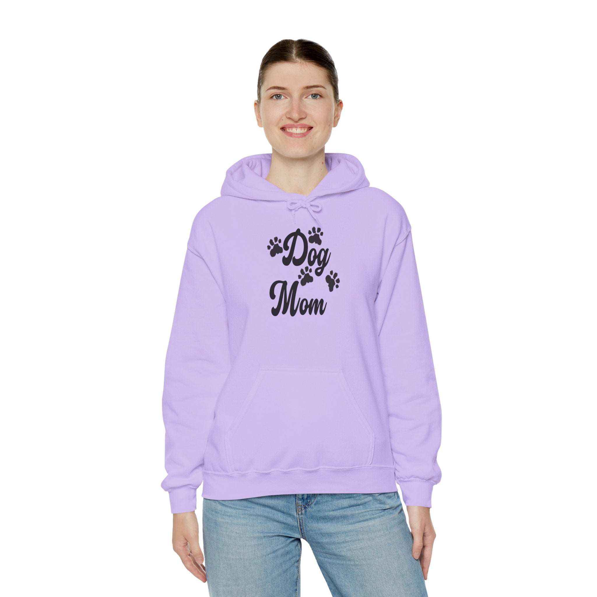 Dog Mom Paw Hoodies For Dog Lovers - Pet Lovers Hoodie - Dog Paw Lovers Unisex Heavy Blend™ Hooded Sweatshirt