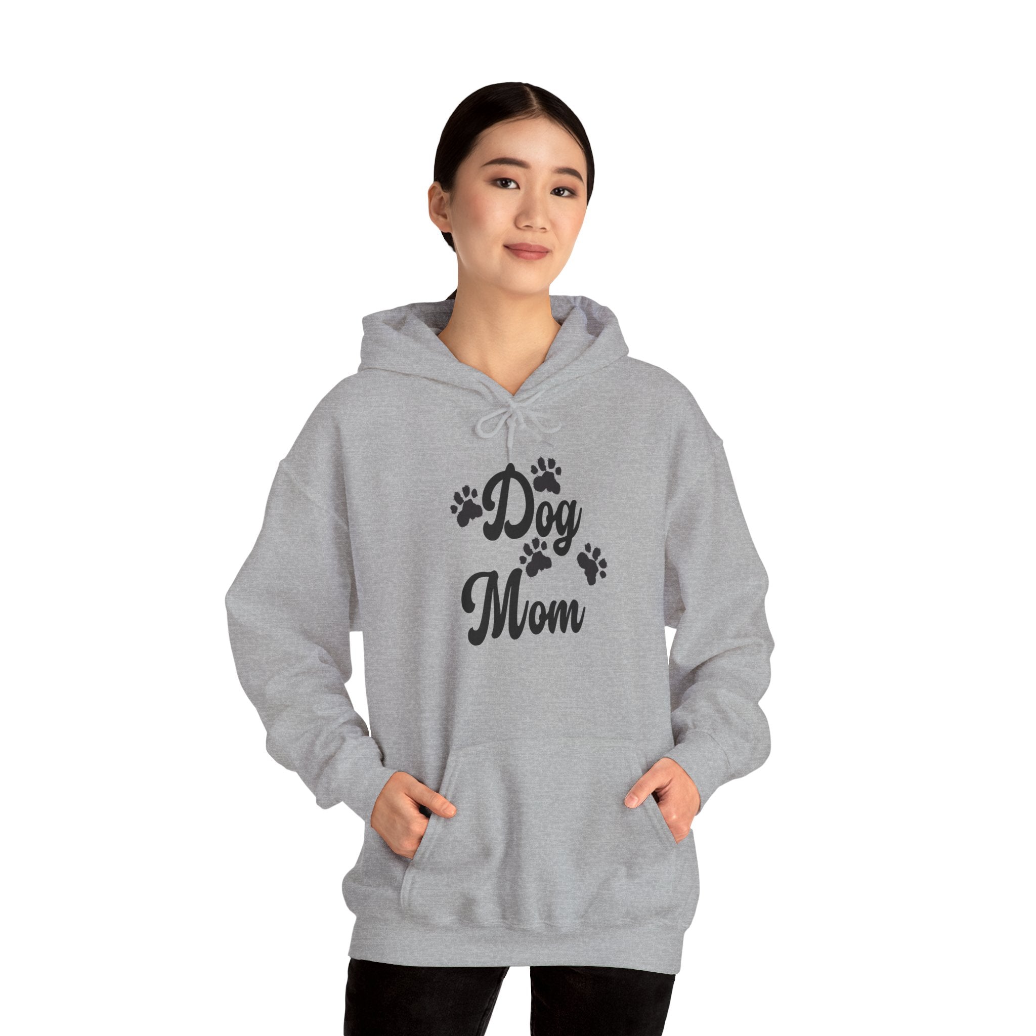 Dog Mom Paw Hoodies For Dog Lovers - Pet Lovers Hoodie - Dog Paw Lovers Unisex Heavy Blend™ Hooded Sweatshirt