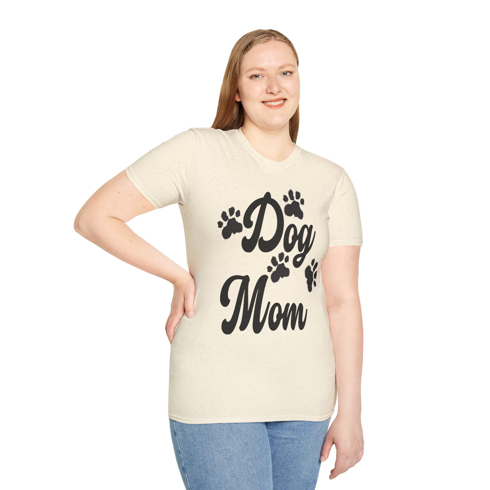 Dog Mom Paw Shirt For MOM Pet Owner - Dog Lover Paw Shirt - Dog Mom Paw Lover Shirt - Unisex Softstyle T-Shirt