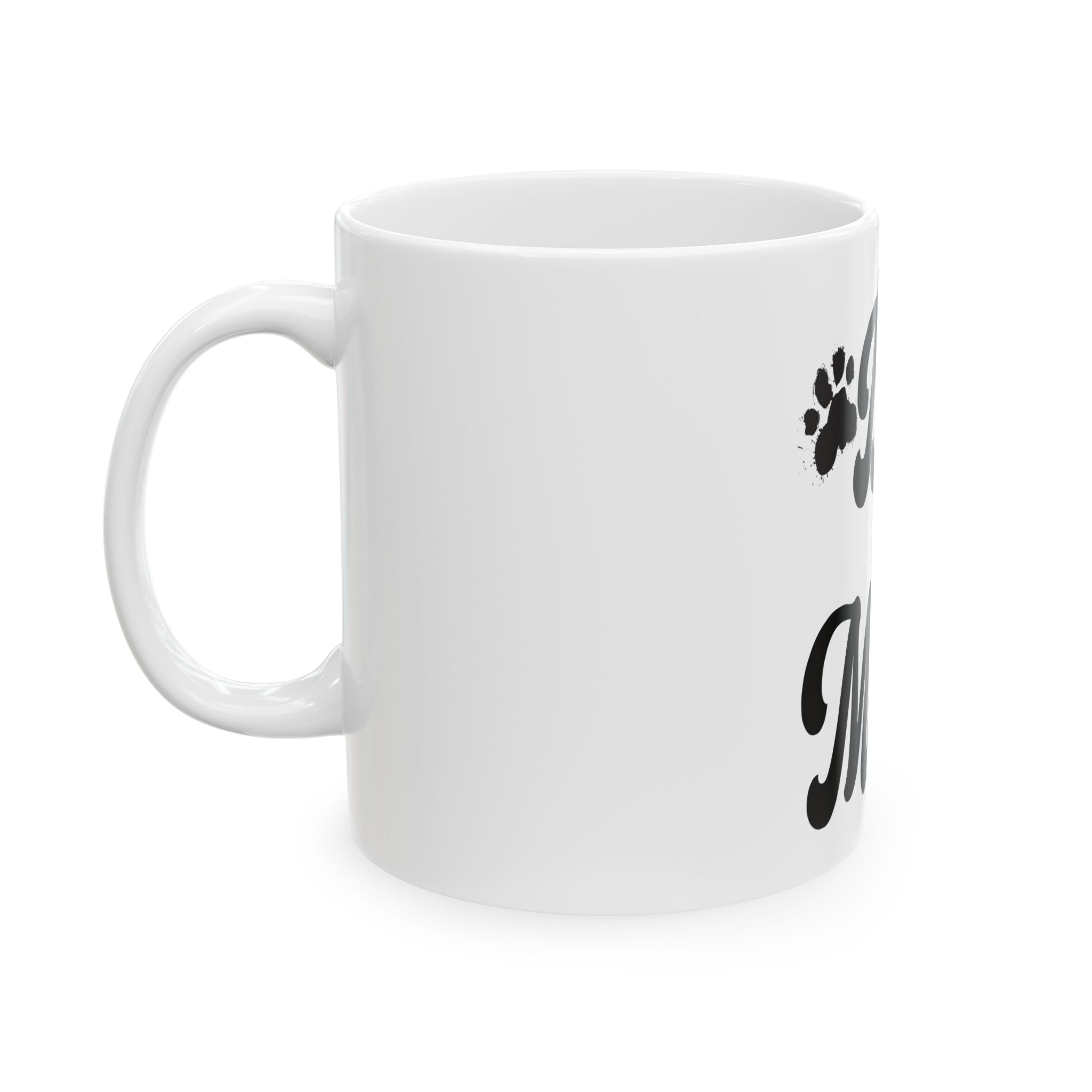 Dog Mom Paw Print For Dog Lovers - Paw Print Lovers - Pet Lovers Mug Ceramic Mug, (11oz, 15oz)