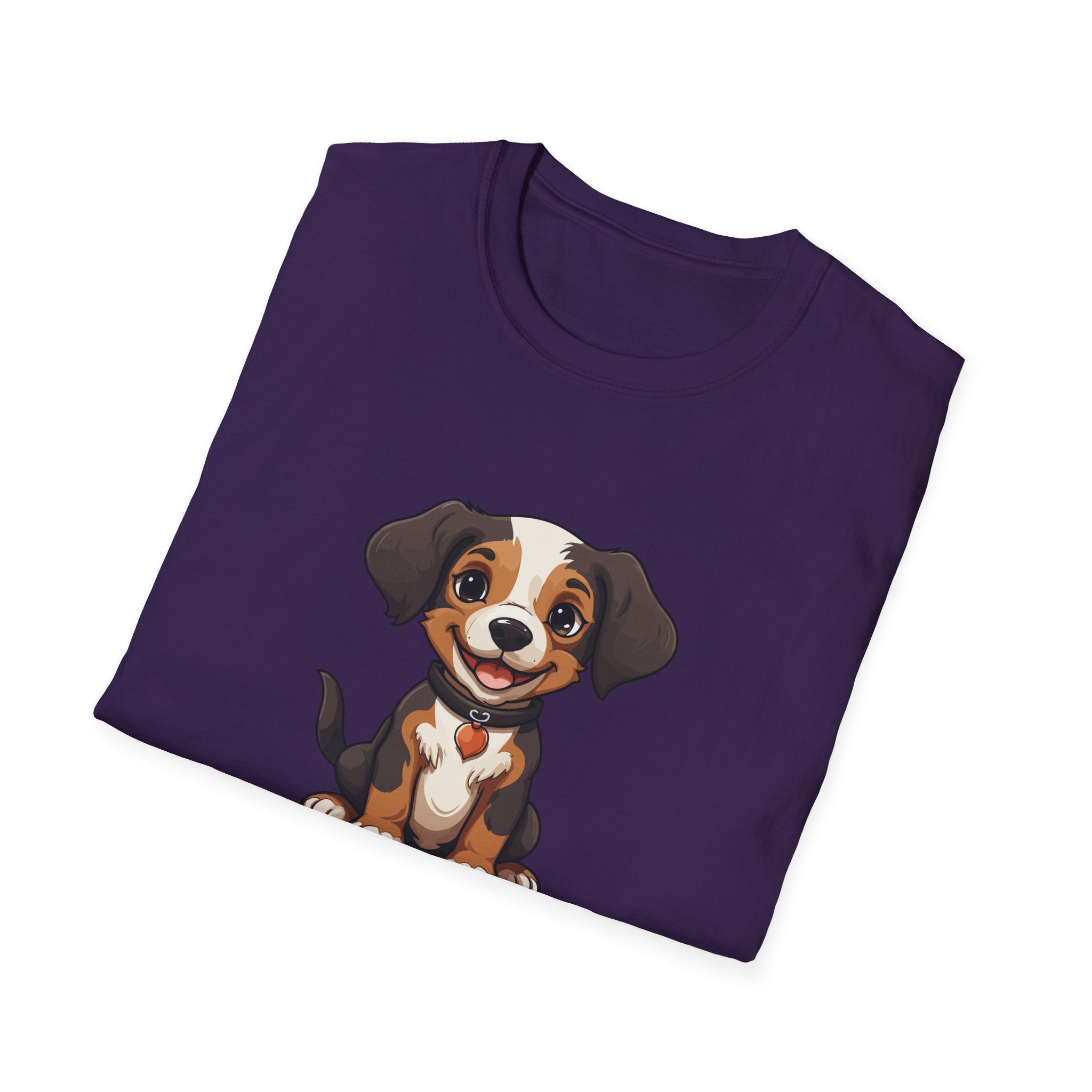 Cute Dog "Butter" Est. 2024 - Funny Pet Lover Tee for Dog Moms | Pet Lovers Cute Pet Tees with Dog and Woman | Animal Moms - Dog Lover Paw Shirt - Dog Mom Paw Lover Shirt - Unisex Softstyle T-Shirt