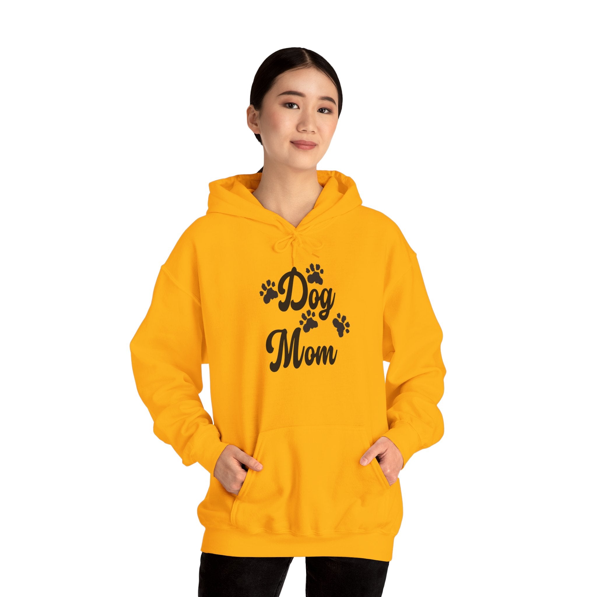 Dog Mom Paw Hoodies For Dog Lovers - Pet Lovers Hoodie - Dog Paw Lovers Unisex Heavy Blend™ Hooded Sweatshirt