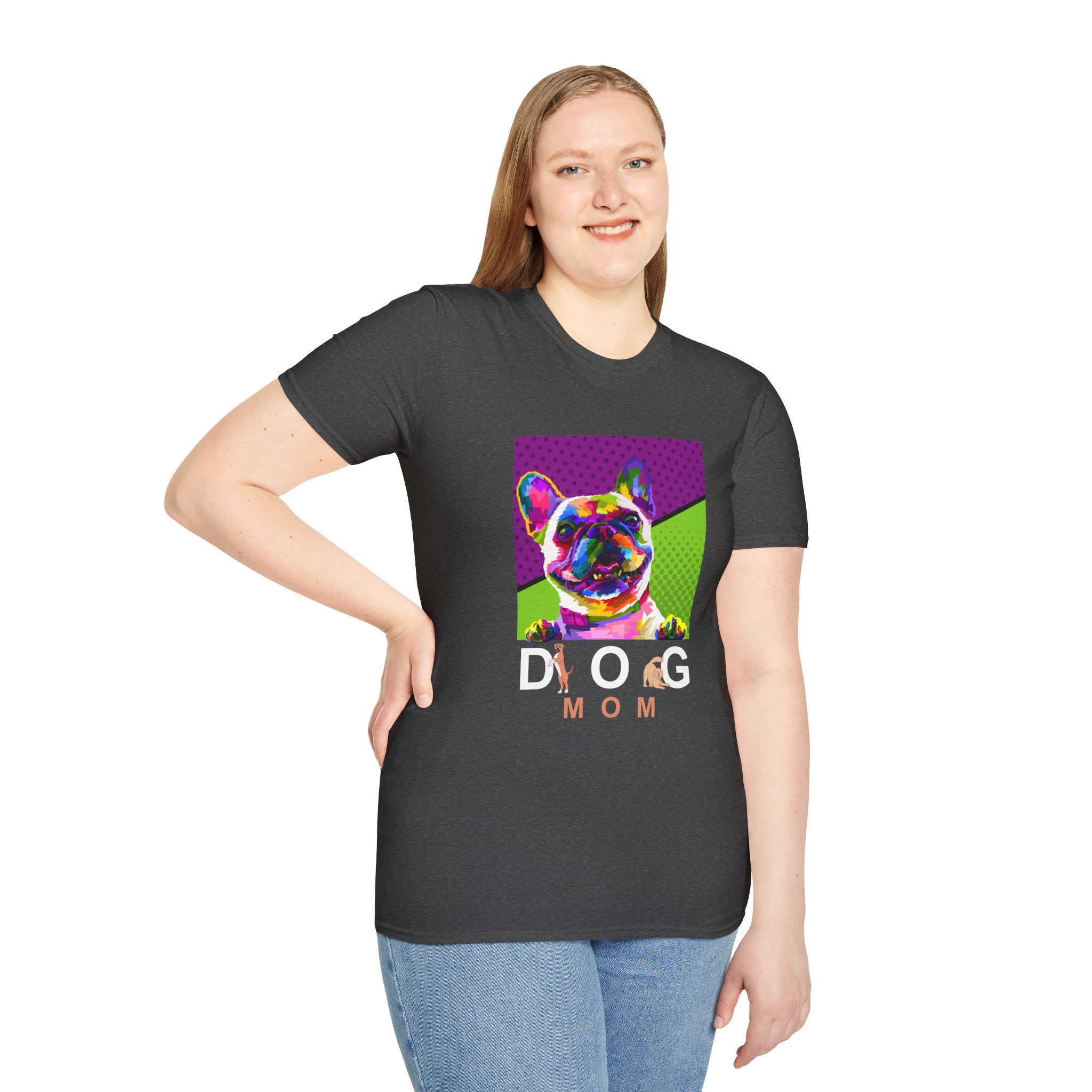 Dog Mom Vintage Cute and Funny Dog Paw for Dog Lovers For Pet Lovers - Dog Lover Paw Shirt - Dog Mom Paw Lover Shirt - Unisex Softstyle T-Shirt