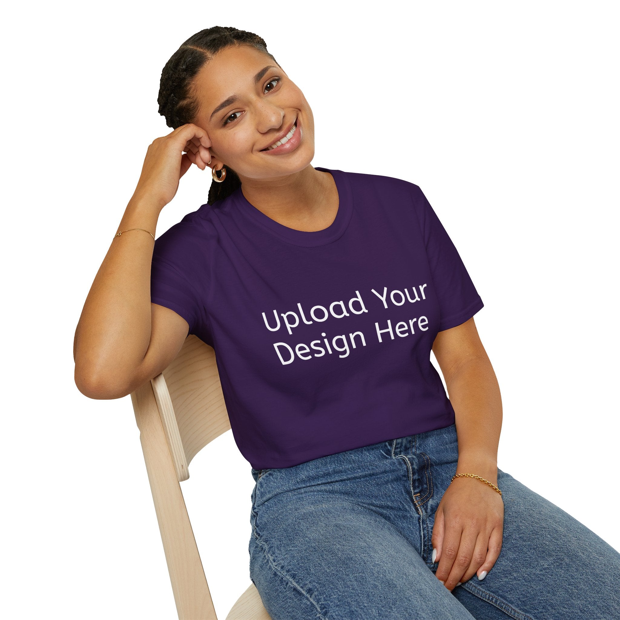 New Customizeable T-Shirt - Upload Your Design In The Box Or Write Anything in Description To Print On This T-Shirt