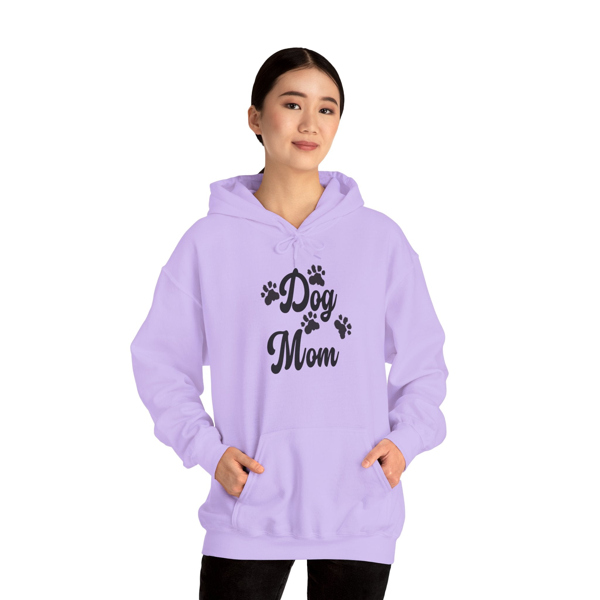 Dog Mom Paw Hoodies For Dog Lovers - Pet Lovers Hoodie - Dog Paw Lovers Unisex Heavy Blend™ Hooded Sweatshirt