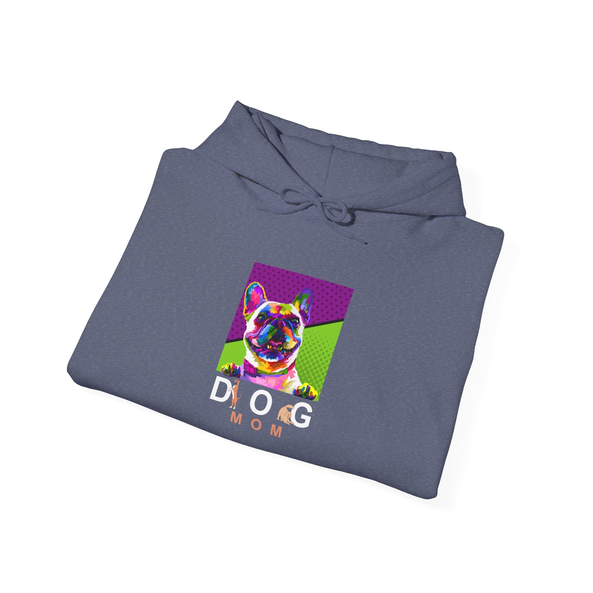 Dog Mom Cool Colorful Dog Printed on Women’s Apparel - Pet Lovers Hoodie - Dog Paw Lovers Unisex Heavy Blend™ Hooded Sweatshirt