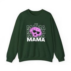 Cool "Dog Mama" T-Shirt with Pink Pup Design - Perfect for Dog Moms Woman | Animal Moms | Animal Moms - Dog Owners Sweatshirt - Dog Lovers Sweatshirt - Unisex Heavy Blend™ Crewneck Sweatshirt