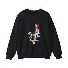 Dog Mom Vintage Cute and Funny Dog Paw for Dog Lovers, Women’s Apparel | Animal Moms - Dog Owners Sweatshirt - Dog Lovers Sweatshirt - Unisex Heavy Blend™ Crewneck Sweatshirt