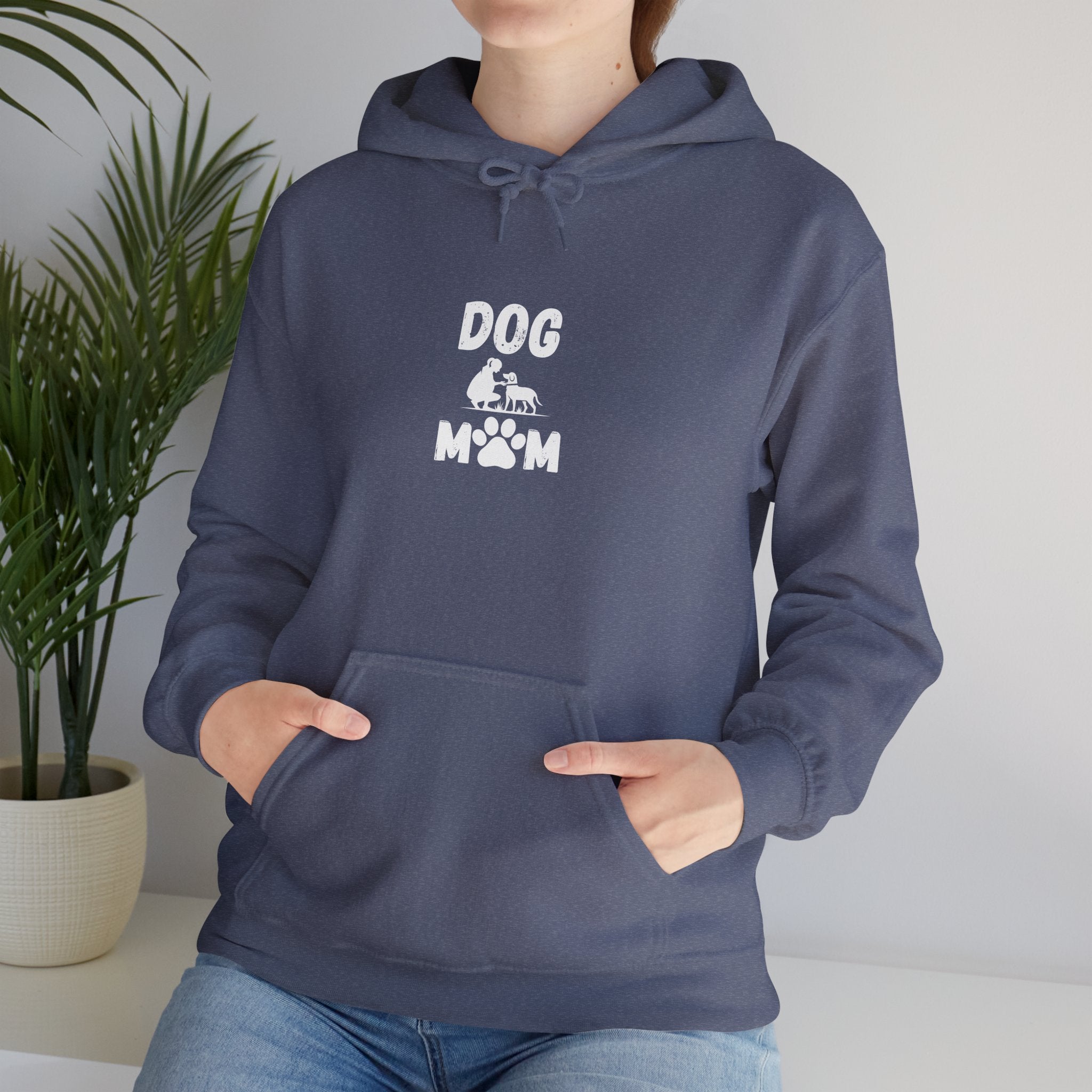 Dog Paw Printed On Heartbeat for Dog Lovers - Funny Pet Lover Tee for Dog Moms | Pet Lovers Cute Pet Tees Animal Moms Women’s Apparel - Pet Lovers Hoodie - Dog Paw Lovers Unisex Heavy Blend™ Hooded Sweatshirt