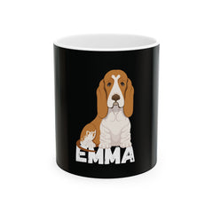 "Emma" Cute Dog Perfect for Proud Dog Moms | Pet Lovers Cute Pet Tees Animal Moms Apparel Dog Lovers - Paw Print Lovers - Pet Lovers Mug Ceramic Mug, (11oz, 15oz)