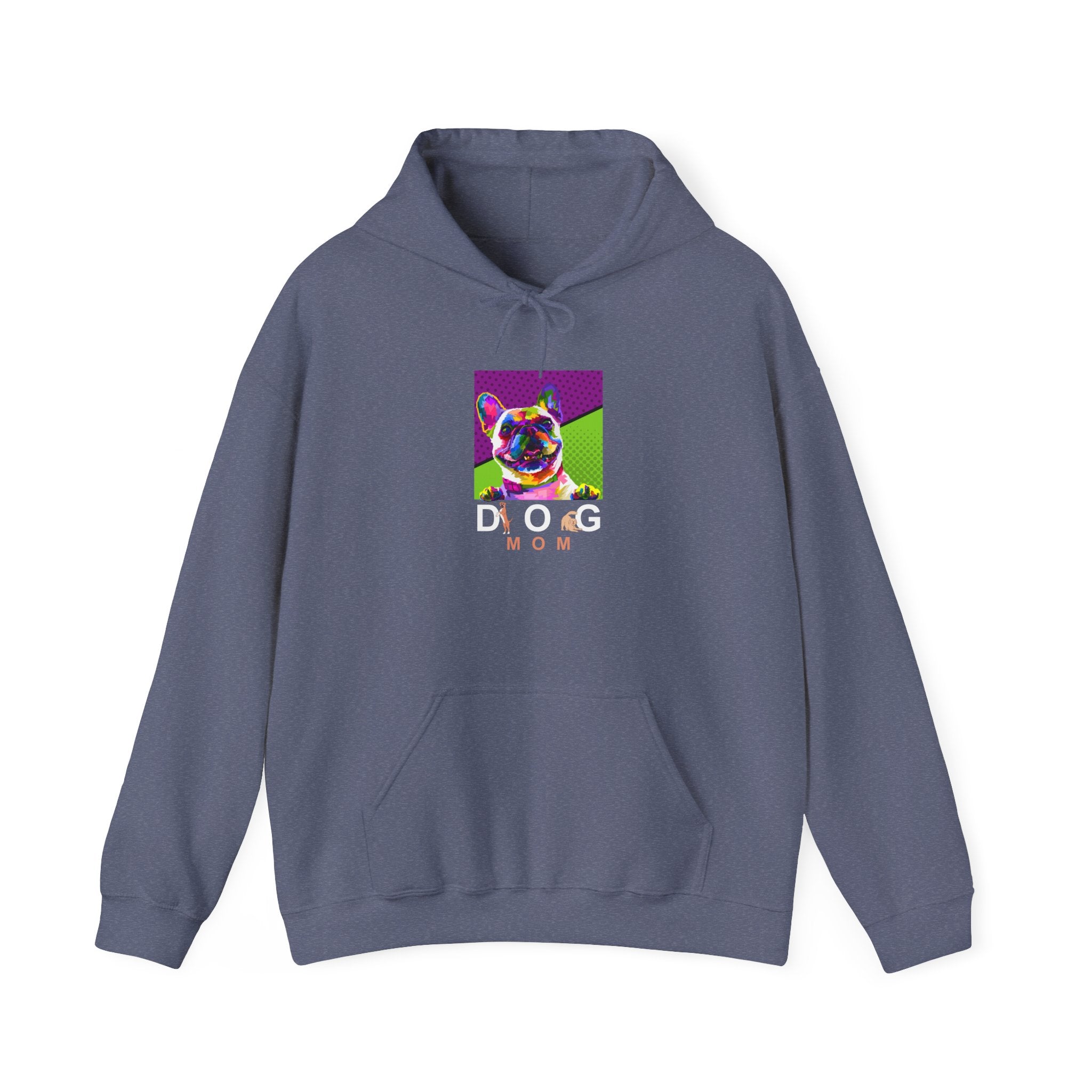 Dog Mom Cool Colorful Dog Printed on Women’s Apparel - Pet Lovers Hoodie - Dog Paw Lovers Unisex Heavy Blend™ Hooded Sweatshirt