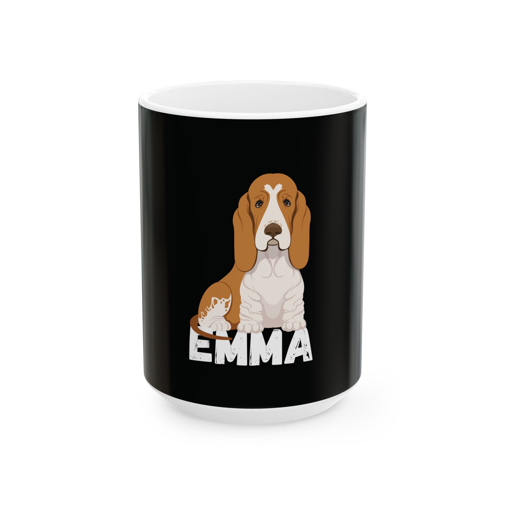 "Emma" Cute Dog Perfect for Proud Dog Moms | Pet Lovers Cute Pet Tees Animal Moms Apparel Dog Lovers - Paw Print Lovers - Pet Lovers Mug Ceramic Mug, (11oz, 15oz)