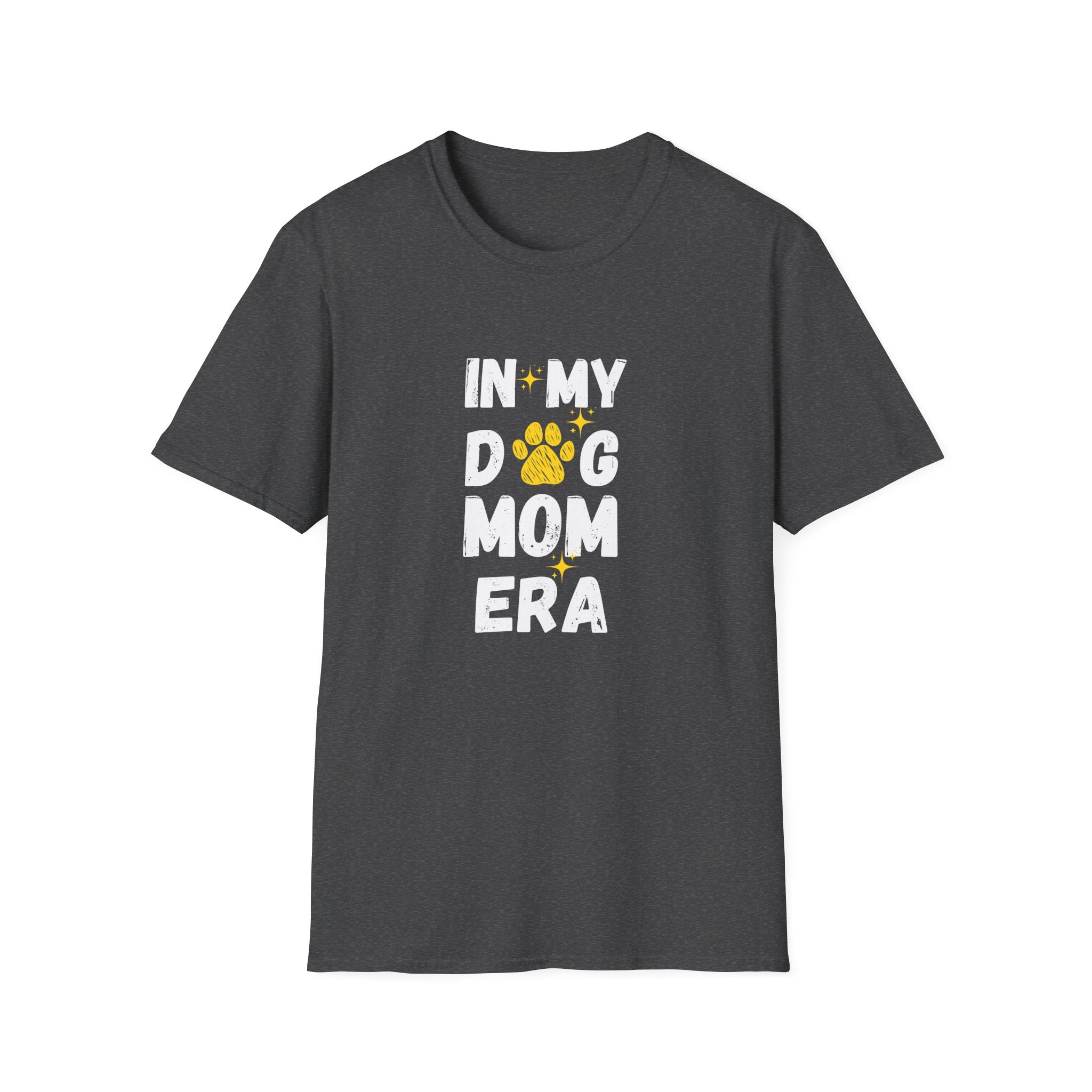 In My Dog Mama Era Cool Paw Art - Funny Pet Lover Tee for Dog Moms | Pet Lovers Cute Pet Tees with Dog and Woman | Animal Moms - Dog Lover Paw Shirt - Dog Mom Paw Lover Shirt - Unisex Softstyle T-Shirt