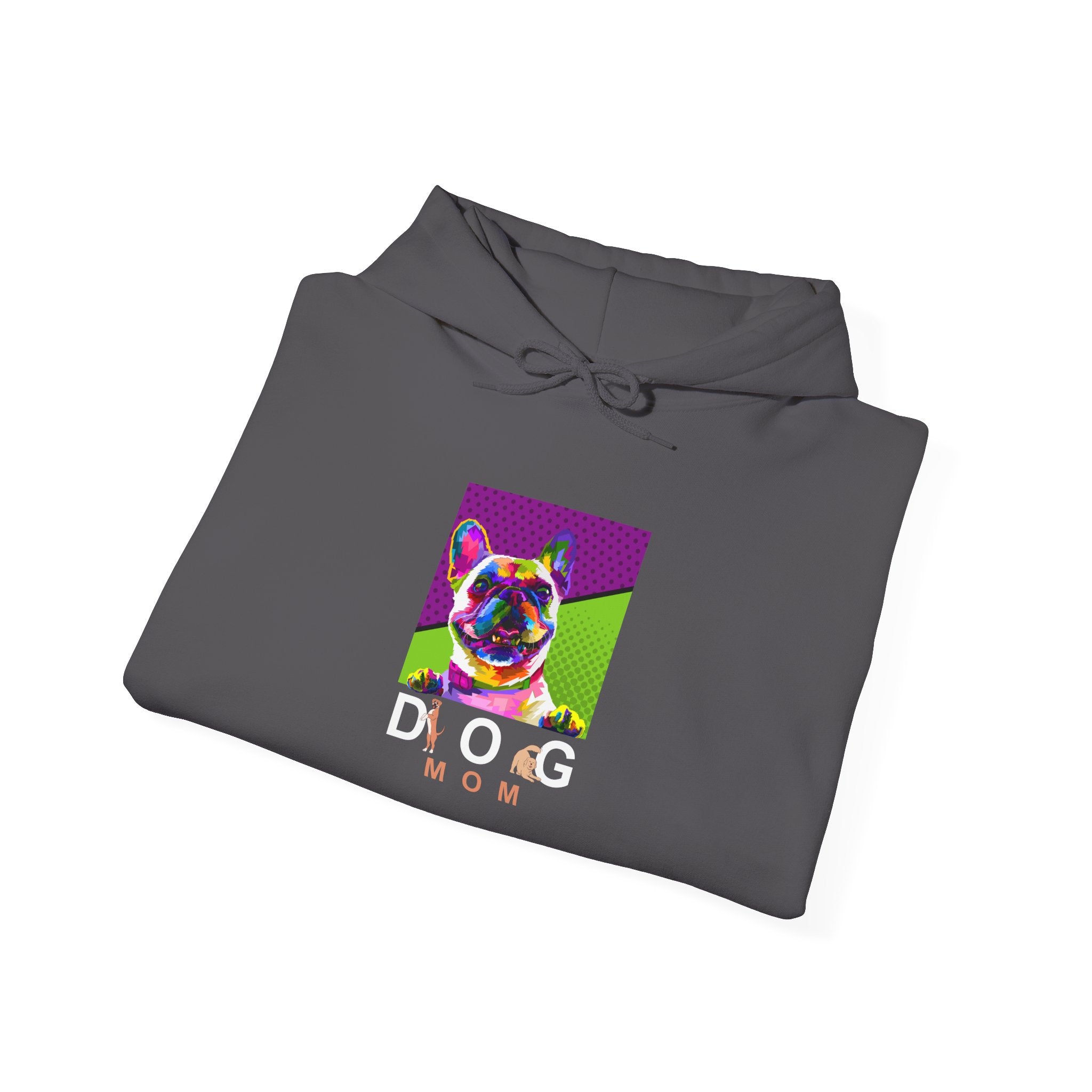 Dog Mom Cool Colorful Dog Printed on Women’s Apparel - Pet Lovers Hoodie - Dog Paw Lovers Unisex Heavy Blend™ Hooded Sweatshirt