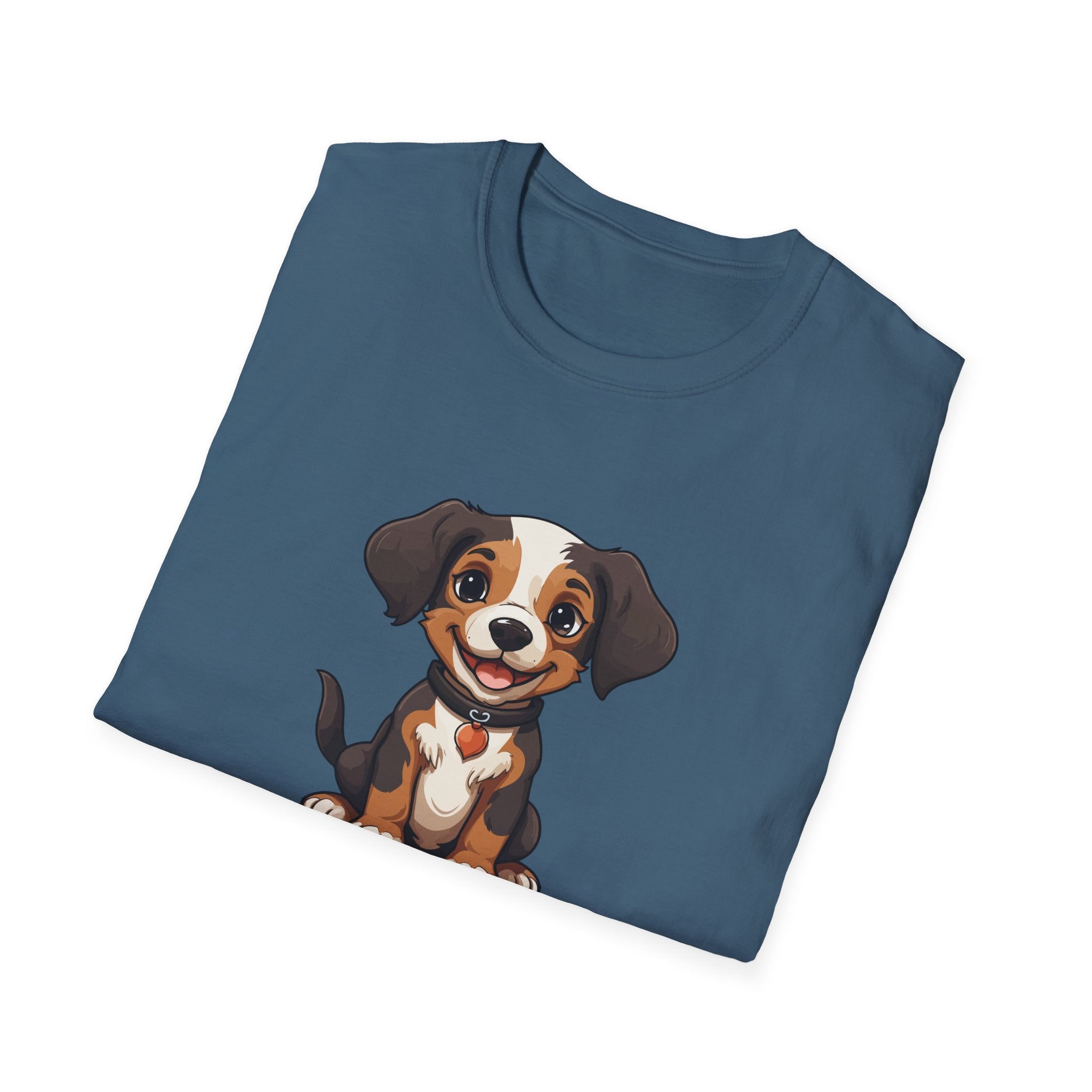 Cute Dog "Butter" Est. 2024 - Funny Pet Lover Tee for Dog Moms | Pet Lovers Cute Pet Tees with Dog and Woman | Animal Moms - Dog Lover Paw Shirt - Dog Mom Paw Lover Shirt - Unisex Softstyle T-Shirt