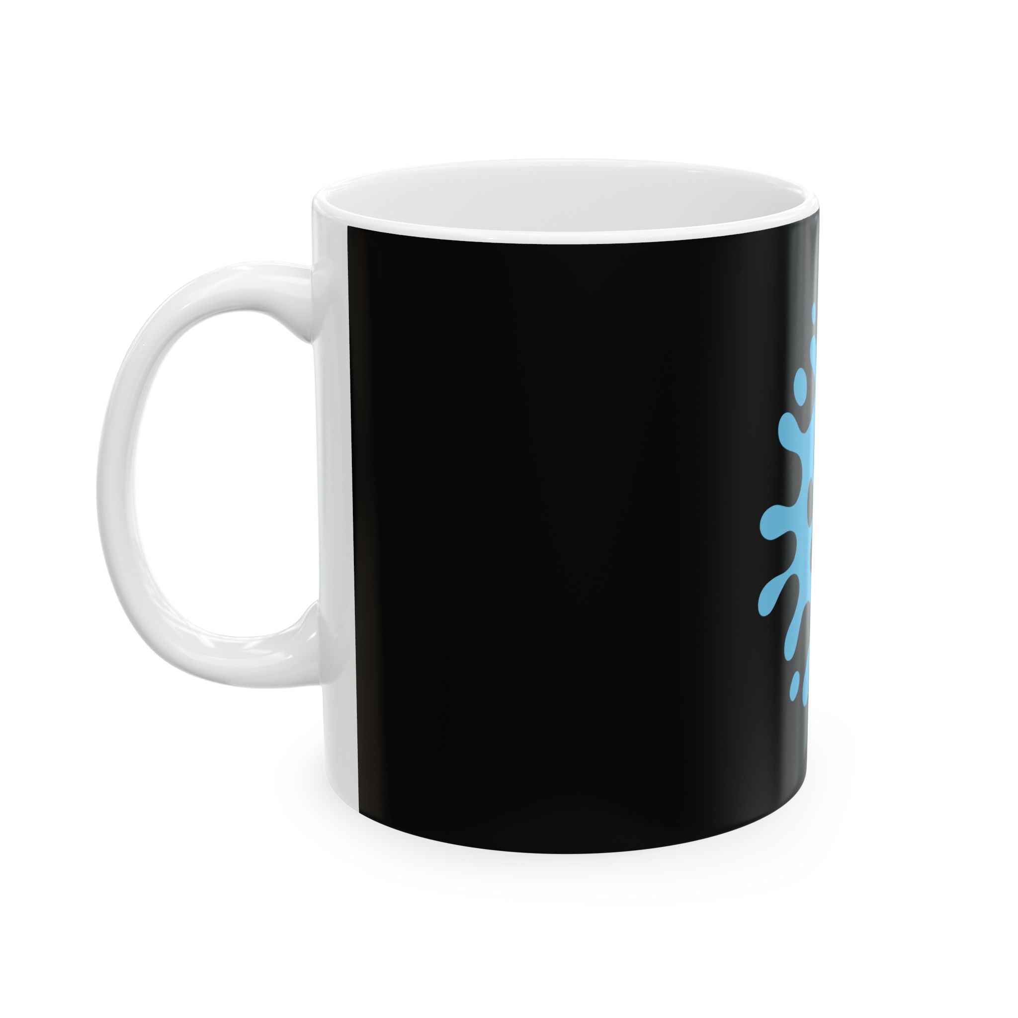 Dog Mom  Minimalist Blue Paw Print Splash Design for Proud Pet Lovers Pet Lovers Cute Pet Tees Animal Moms Apparel Dog Lovers - Paw Print Lovers - Pet Lovers Mug Ceramic Mug, (11oz, 15oz)