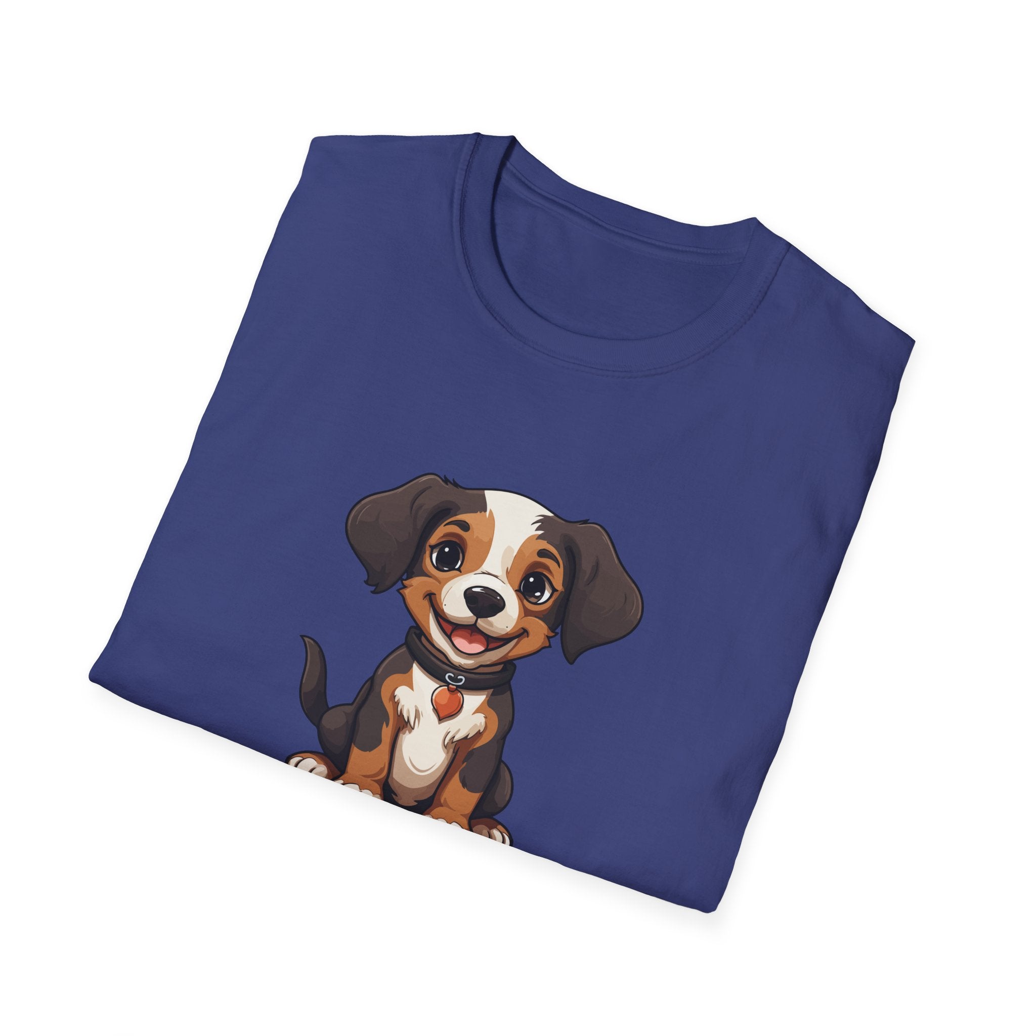 Cute Dog "Butter" Est. 2024 - Funny Pet Lover Tee for Dog Moms | Pet Lovers Cute Pet Tees with Dog and Woman | Animal Moms - Dog Lover Paw Shirt - Dog Mom Paw Lover Shirt - Unisex Softstyle T-Shirt