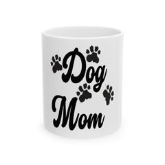 Dog Mom Paw Print For Dog Lovers - Paw Print Lovers - Pet Lovers Mug Ceramic Mug, (11oz, 15oz)