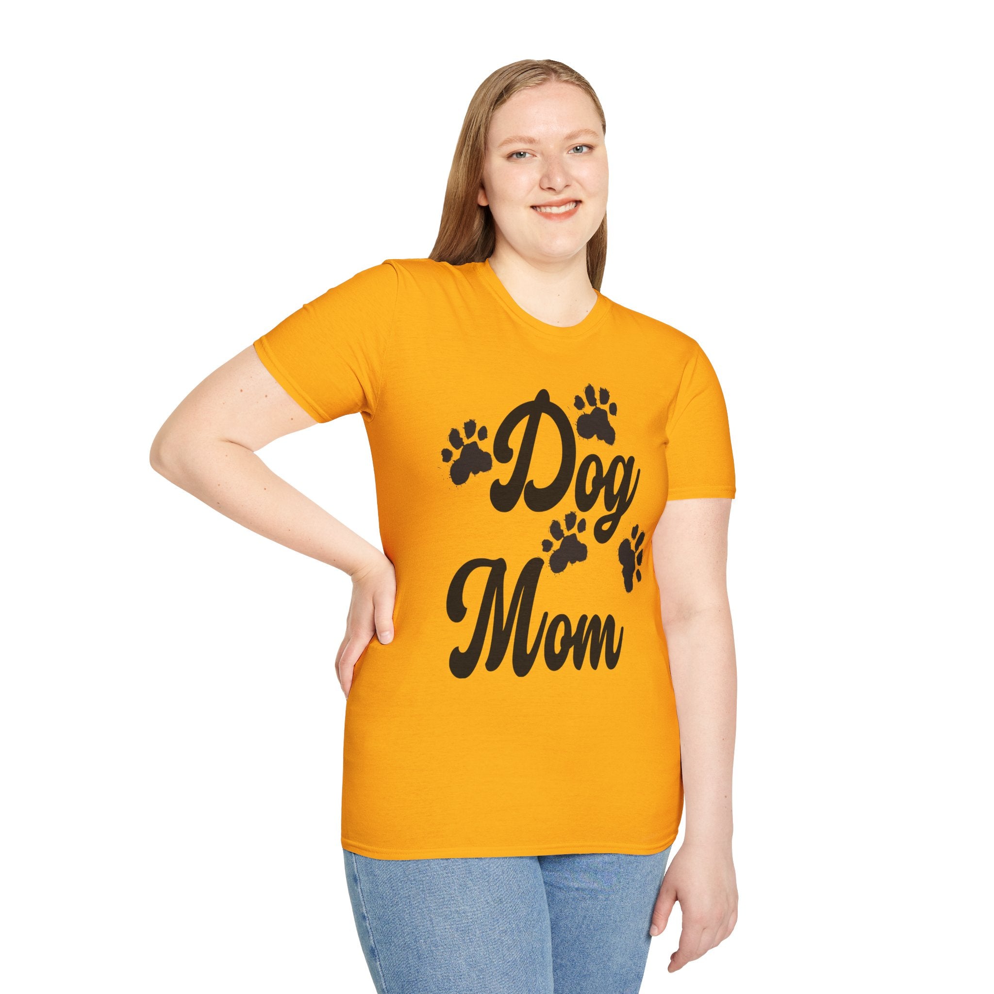 Dog Mom Paw Shirt For MOM Pet Owner - Dog Lover Paw Shirt - Dog Mom Paw Lover Shirt - Unisex Softstyle T-Shirt