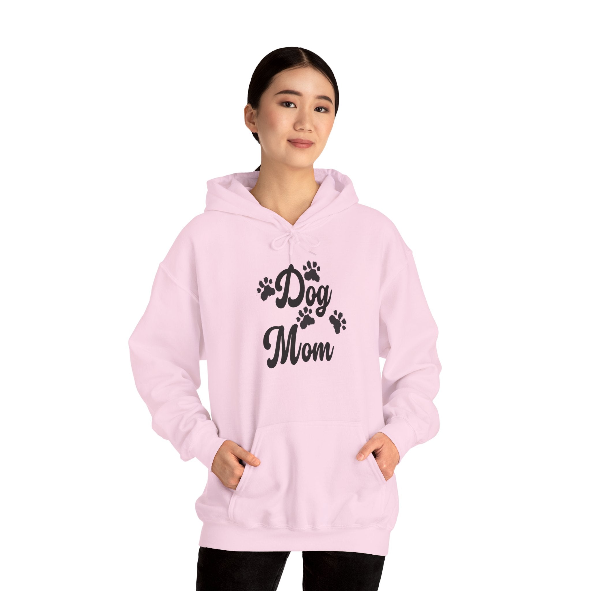 Dog Mom Paw Hoodies For Dog Lovers - Pet Lovers Hoodie - Dog Paw Lovers Unisex Heavy Blend™ Hooded Sweatshirt