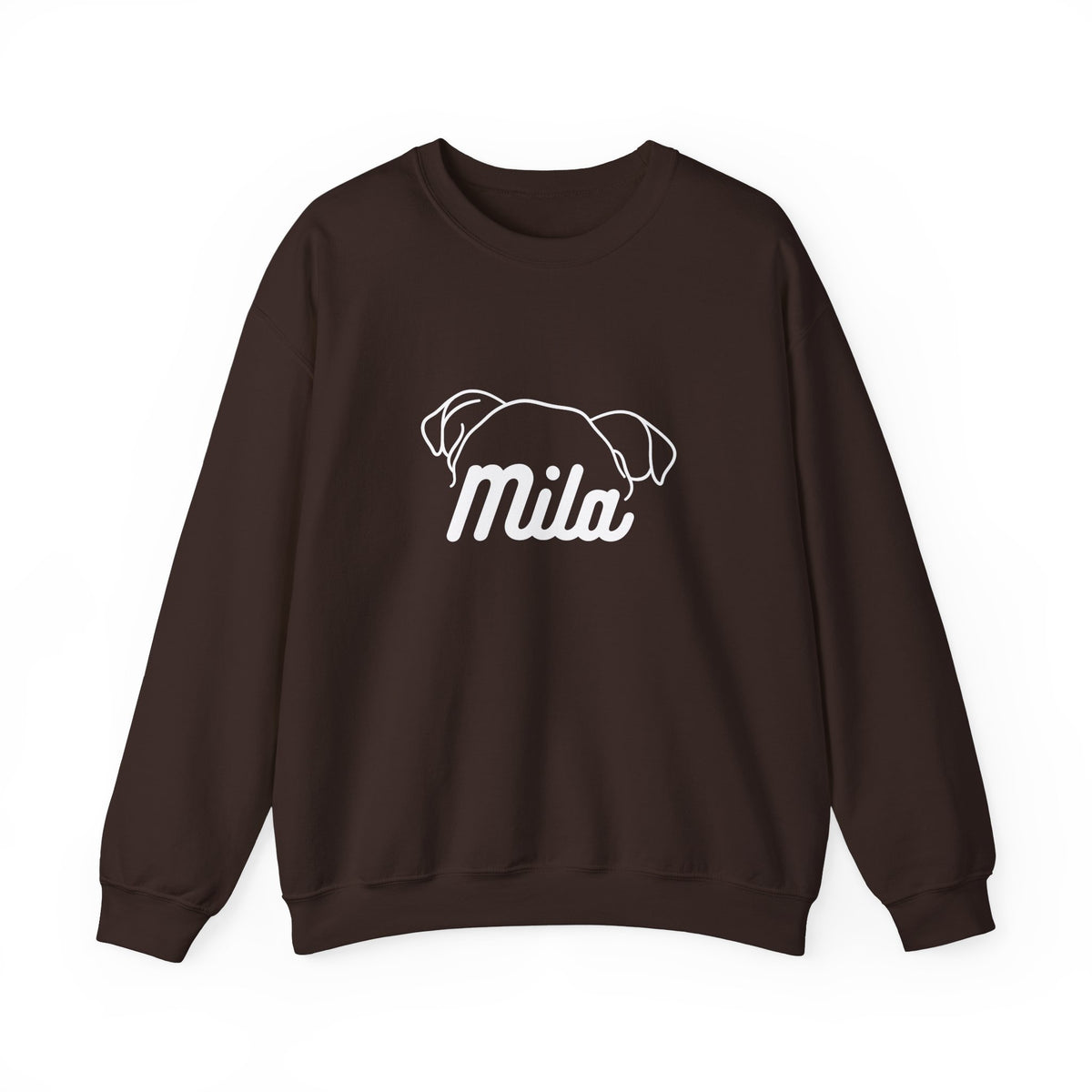 Customise Your Name, Personalised For Dog Name Design with Dog and Woman | Animal Moms | Animal Moms - Dog Owners Sweatshirt - Dog Lovers Sweatshirt - Unisex Heavy Blend™ Crewneck Sweatshirt