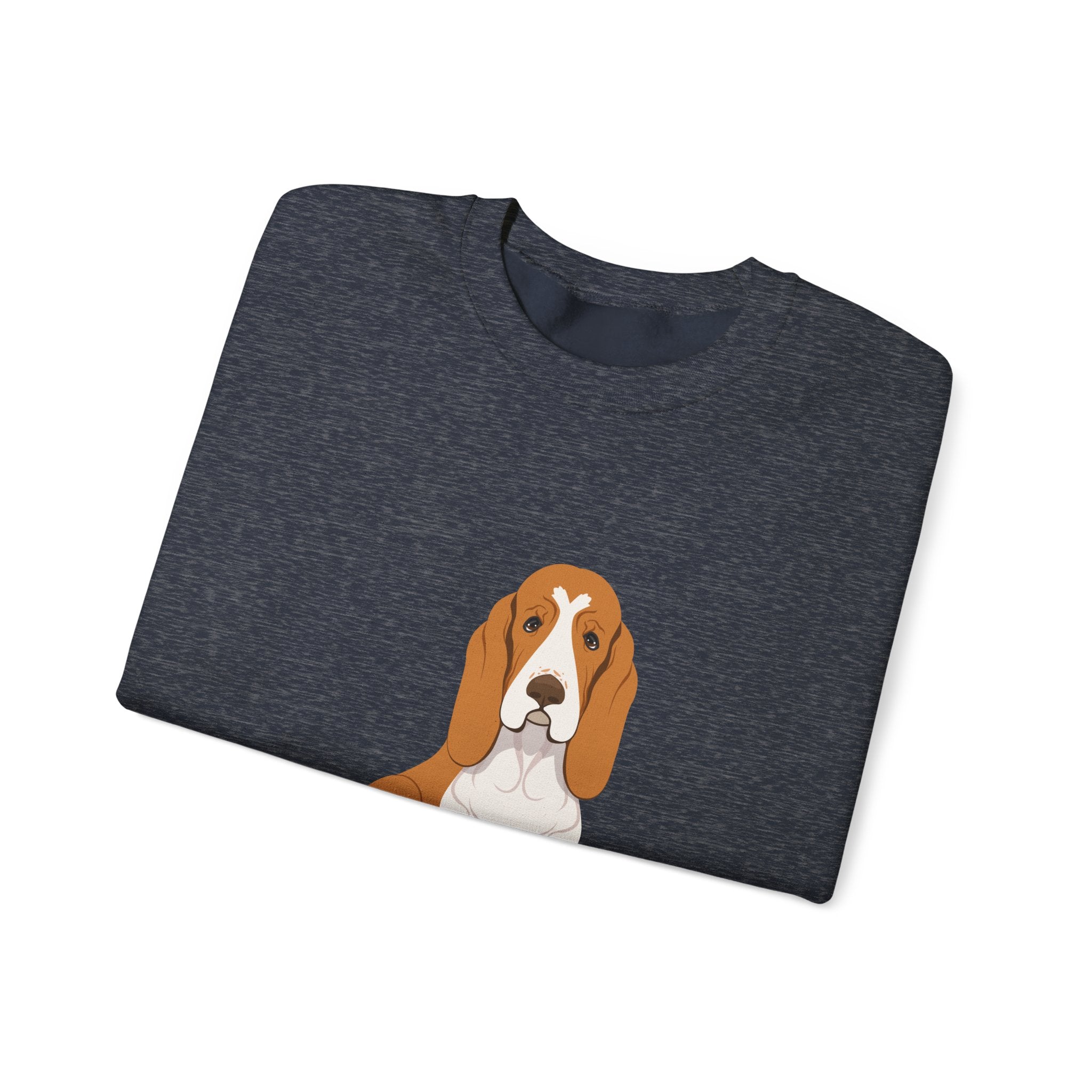 "Emma" Cute Dog Perfect for Proud Dog Moms | Pet Lovers Cute Pet Tees Design with Dog and Woman | Animal Moms | Animal Moms - Dog Owners Sweatshirt - Dog Lovers Sweatshirt - Unisex Heavy Blend™ Crewneck Sweatshirt