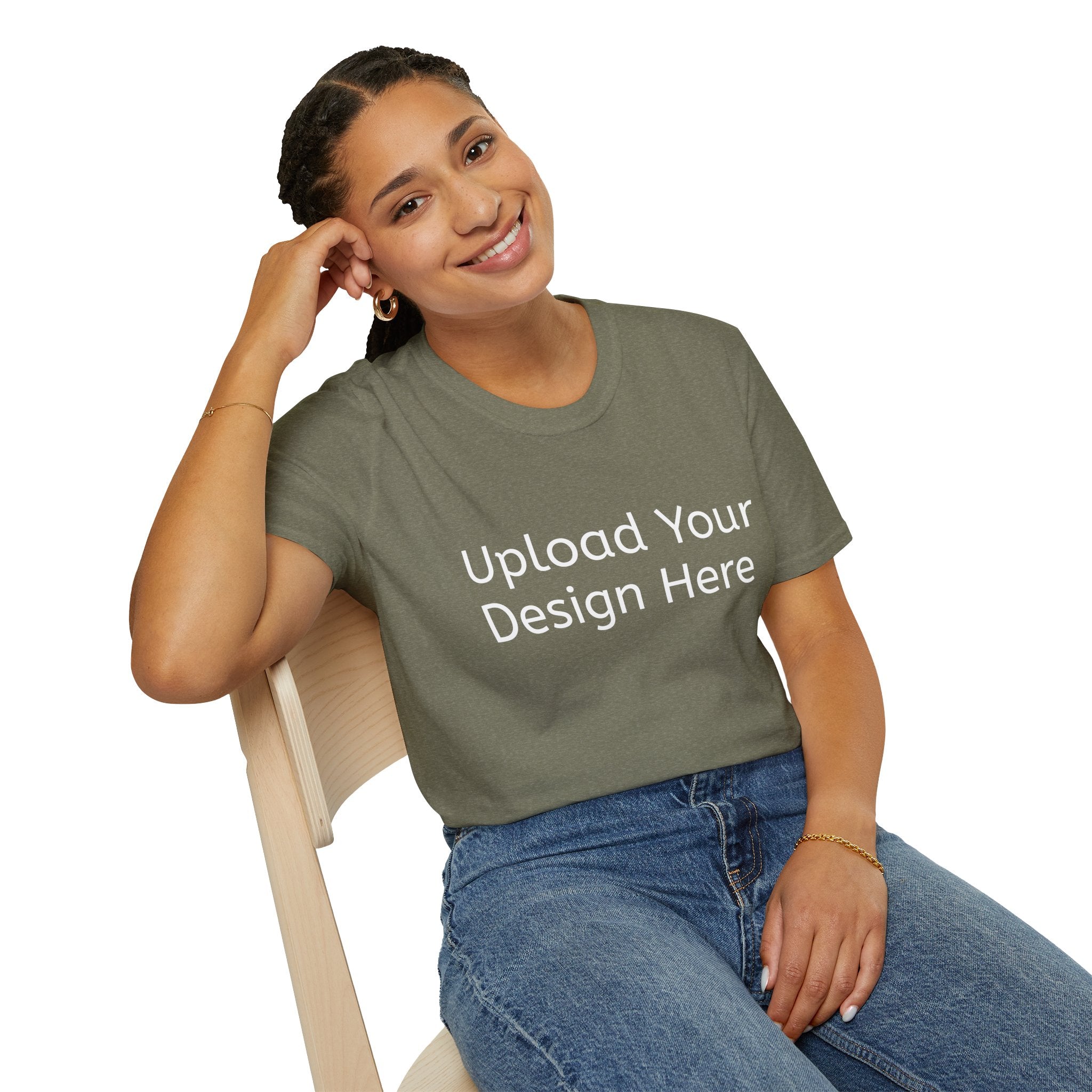 New Customizeable T-Shirt - Upload Your Design In The Box Or Write Anything in Description To Print On This T-Shirt